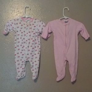 Two Cute Baby Girl Onesies